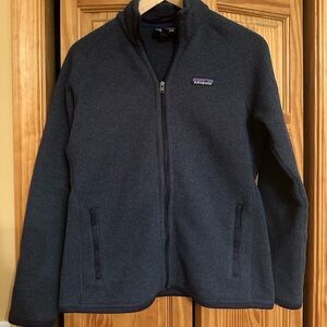 Patagonia women's "new navy" blue full zip Better Sweater fleece size small